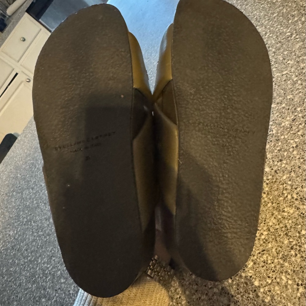 Stella McCartney Army Green Sandals with Crossover Straps Sz 37 - Picture 4 of 5